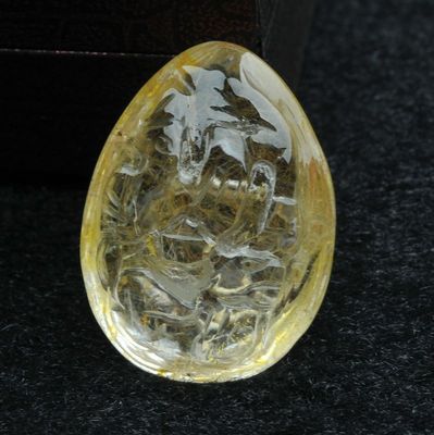 匠心雕琢·福運隨身——探秘東海縣溫泉鎮福晶祥水晶制品廠【發晶手雕如意掛墜 編號28178】