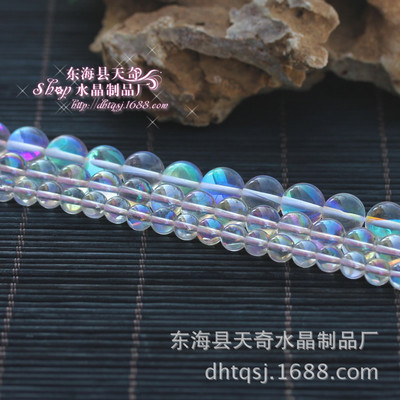 批發供應天然水晶 探訪七彩水晶圓珠半成品的工藝與市場